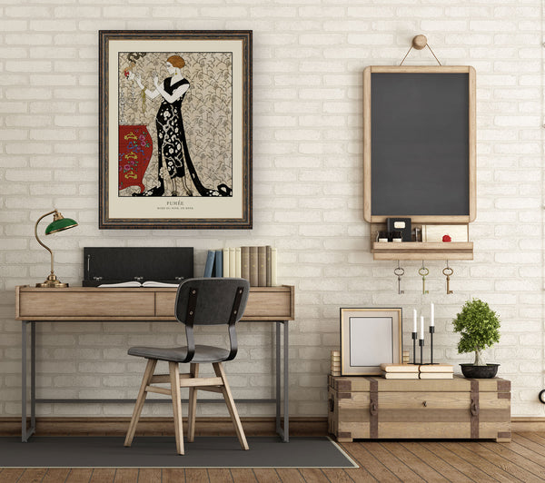 a room with a desk and a chair